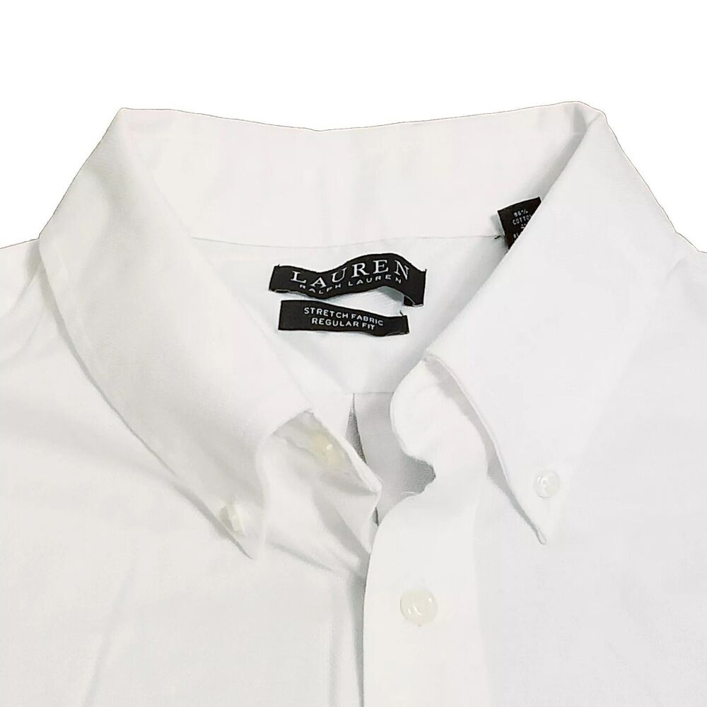 Ralph Lauren Black Label Shirt Men's Size XL White Stretch 17 Neck 34/35 Sleeve - Picture 1 of 4